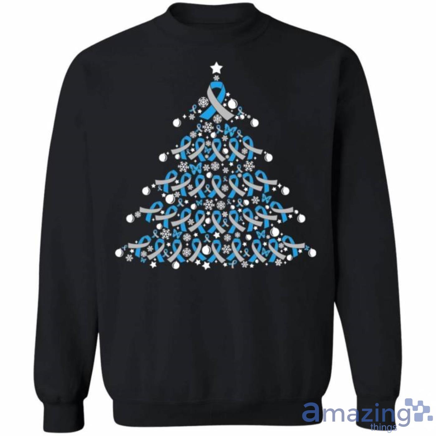 Diabetes Awareness Xmas Tree Sweatshirt Product Photo 1
