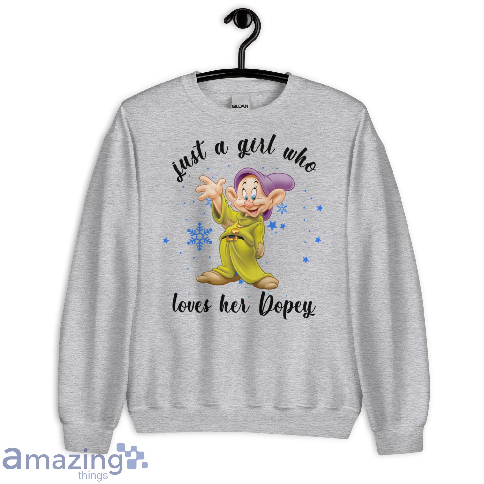 Disney Just A Girl Who Loves Her Dopey Dwarfs Christmas Sweatshirt Shirt 
