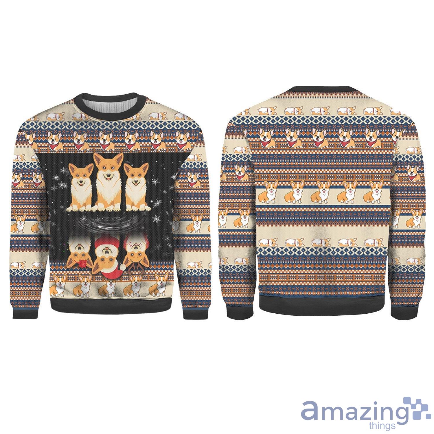 Dog Lover Corgi Funny Ugly Christmas Sweater Product Photo 1
