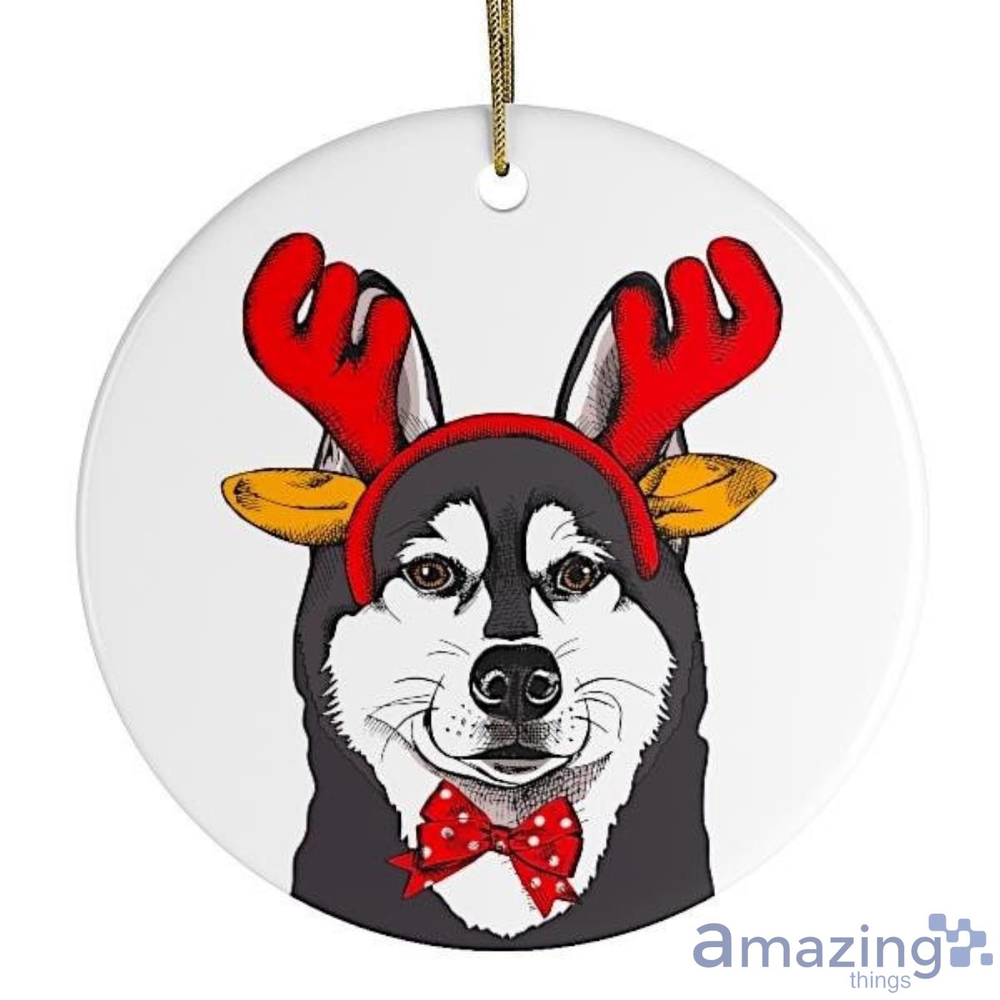 Dog Lover Siberian Husky Christmas Gift Ornament Product Photo 1