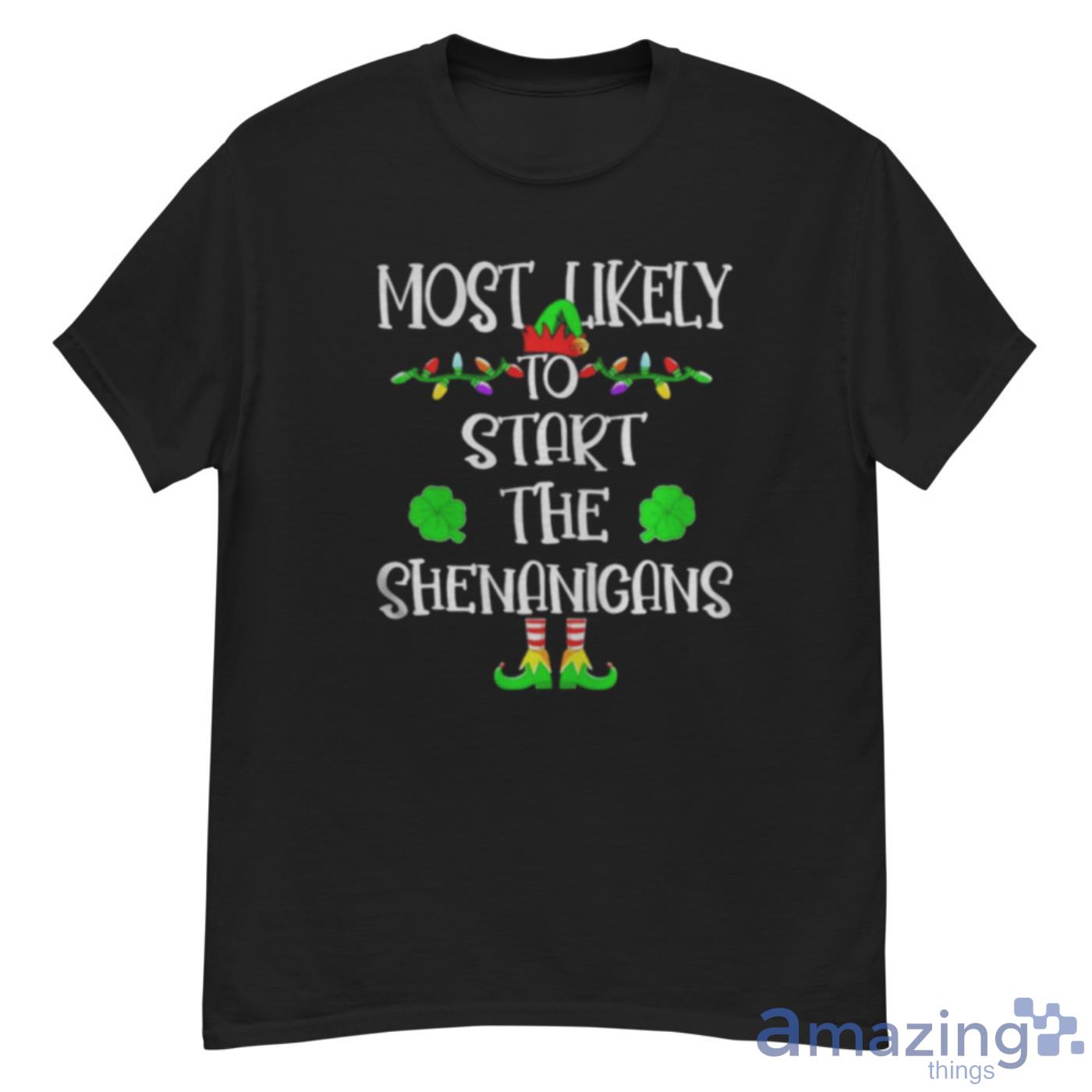Elf most likely to start the shenanigans Christmas shirt - G500 Men’s Classic T-Shirt
