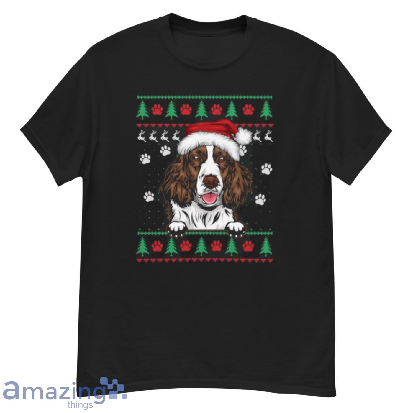 springer spaniel christmas t shirt