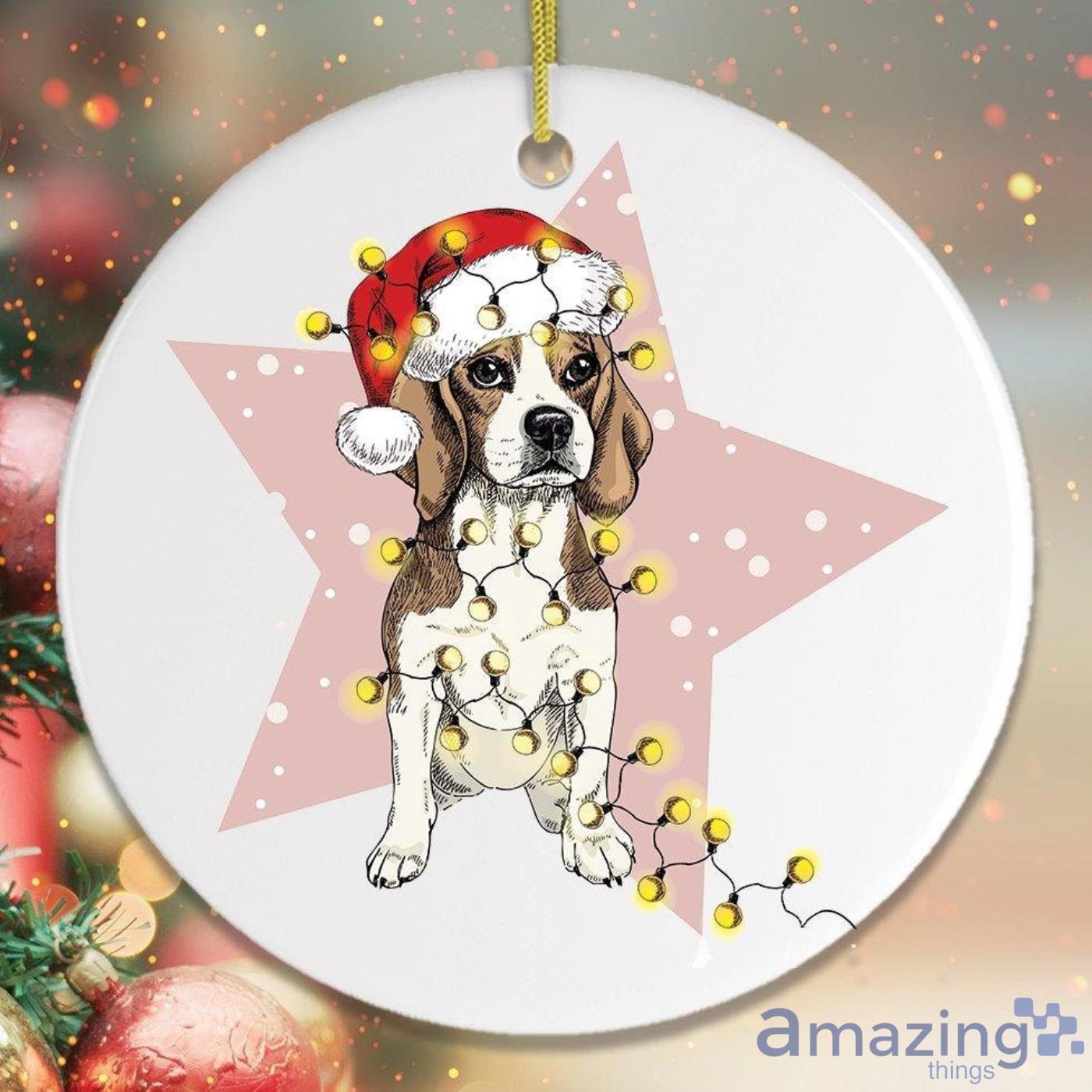 Festive Christmas Beagle Christmas Gift Christmas Ornament Product Photo 1