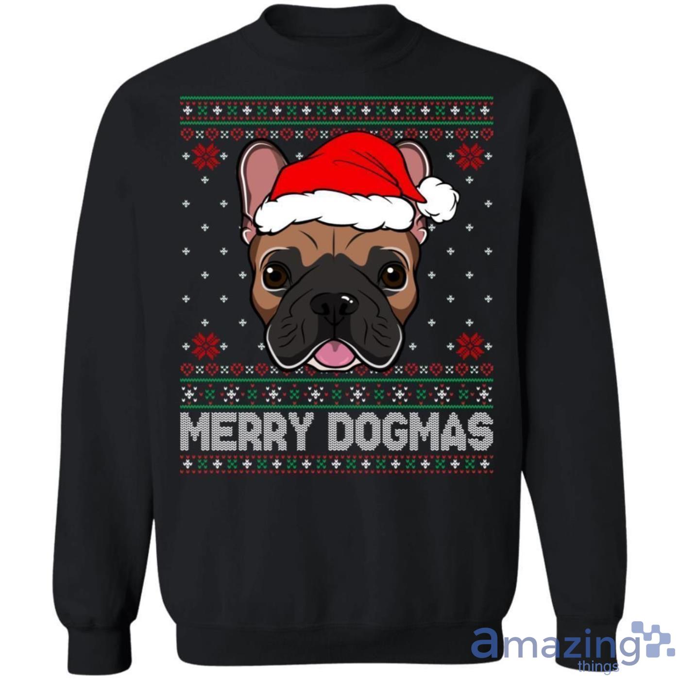 French Bulldog Merry Dogmas Dog Ugly Sweater Style Christmas Sweatshirt Product Photo 1