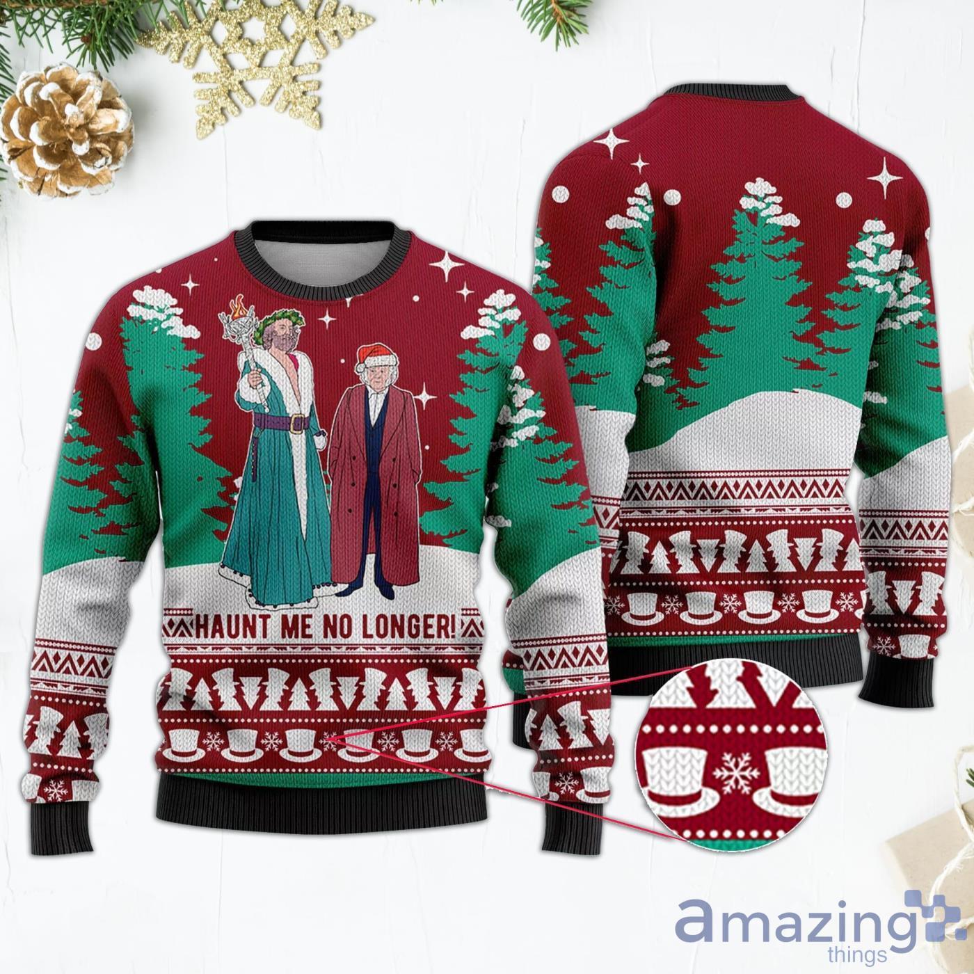 Funny A Christmas Carol Red Ugly Christmas Sweater Product Photo 1
