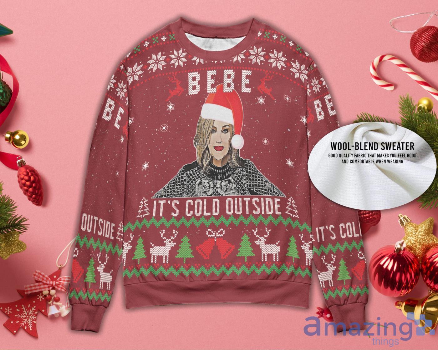 Funny Bebe Its Cold Outside Christmas Sweater Bebe Christmas Holiday Gift Ugly Christmas Sweater Product Photo 1