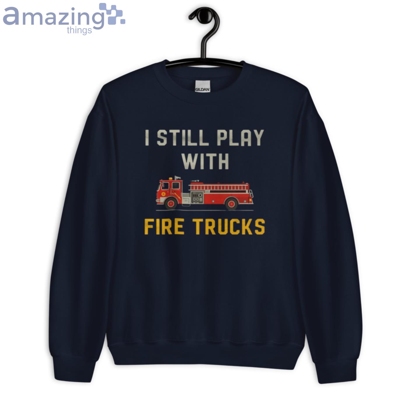 Fdny Sweatshirt Mens Crewneck Shirt Navy Blue Fireman Gift (3XL)