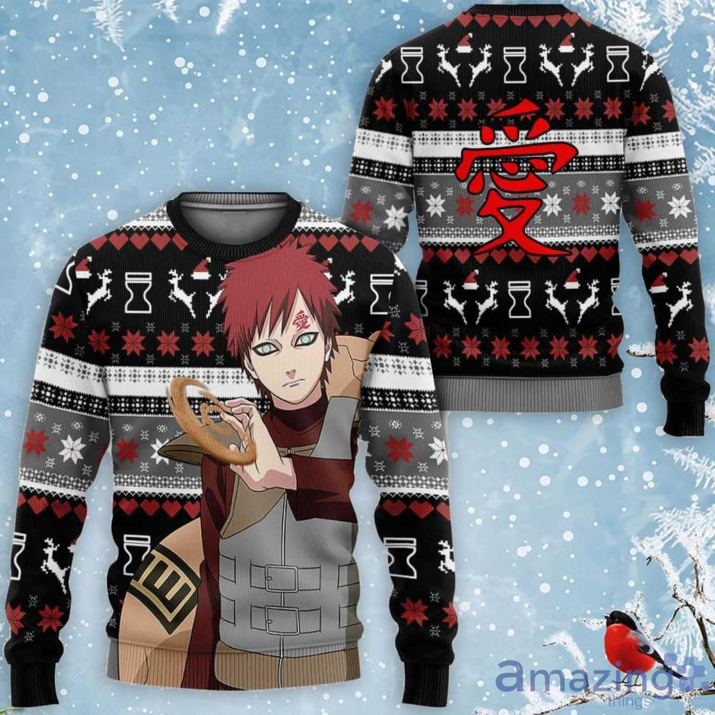 Amazoncom Merry ChristmasJapaneseAnimeUgly Christmas Sweater Shirt   Clothing Shoes  Jewelry
