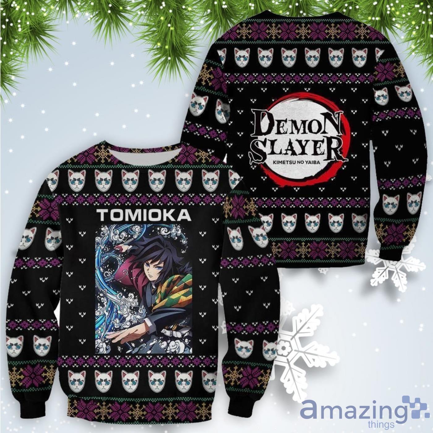 Giyu Tomioka Kimetsu Anime Ugly Christmas Sweater Product Photo 1