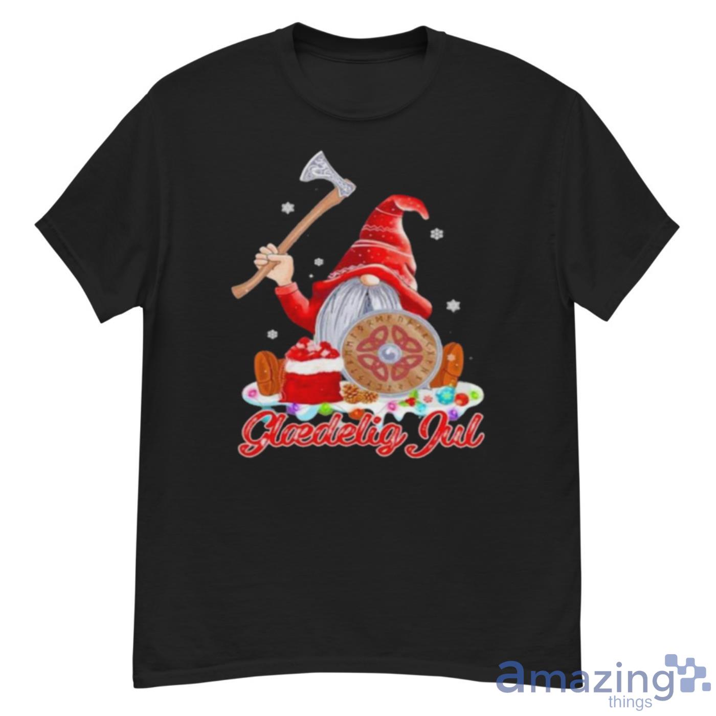 Gnome Viking Glaedelig Jul Christmas Shirt - G500 Men’s Classic T-Shirt