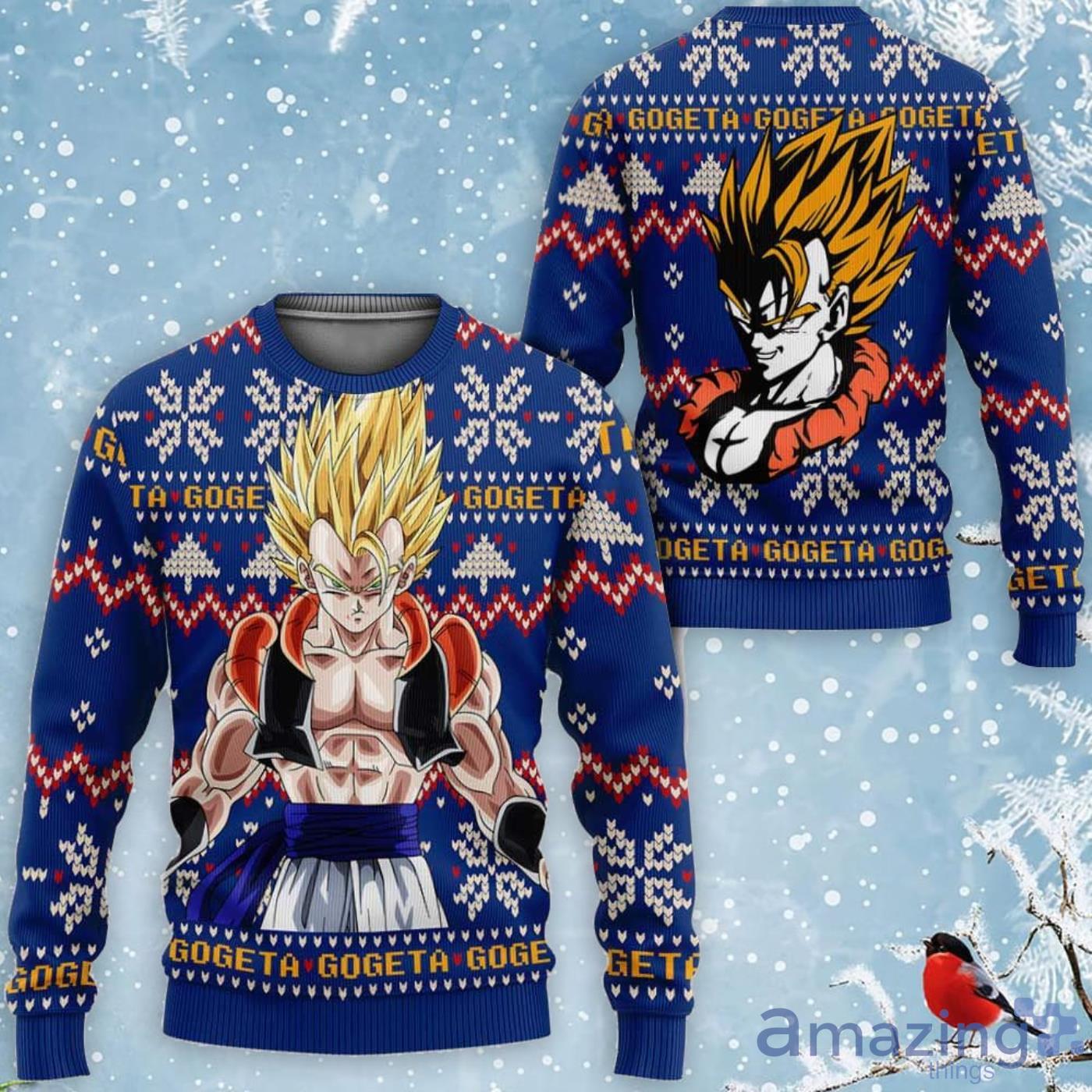 Gogeta Custom Anime Dragon Ball Ugly Christmas Sweater Product Photo 1