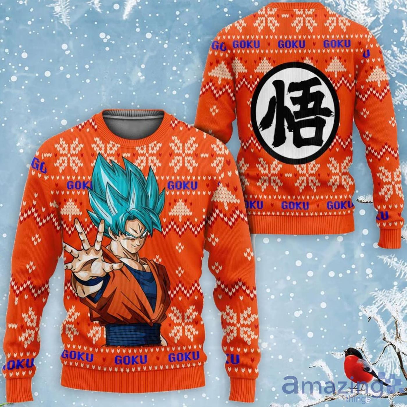 Goku Bleachue Custom Anime Dragon Ball Ugly Christmas Sweater Product Photo 1