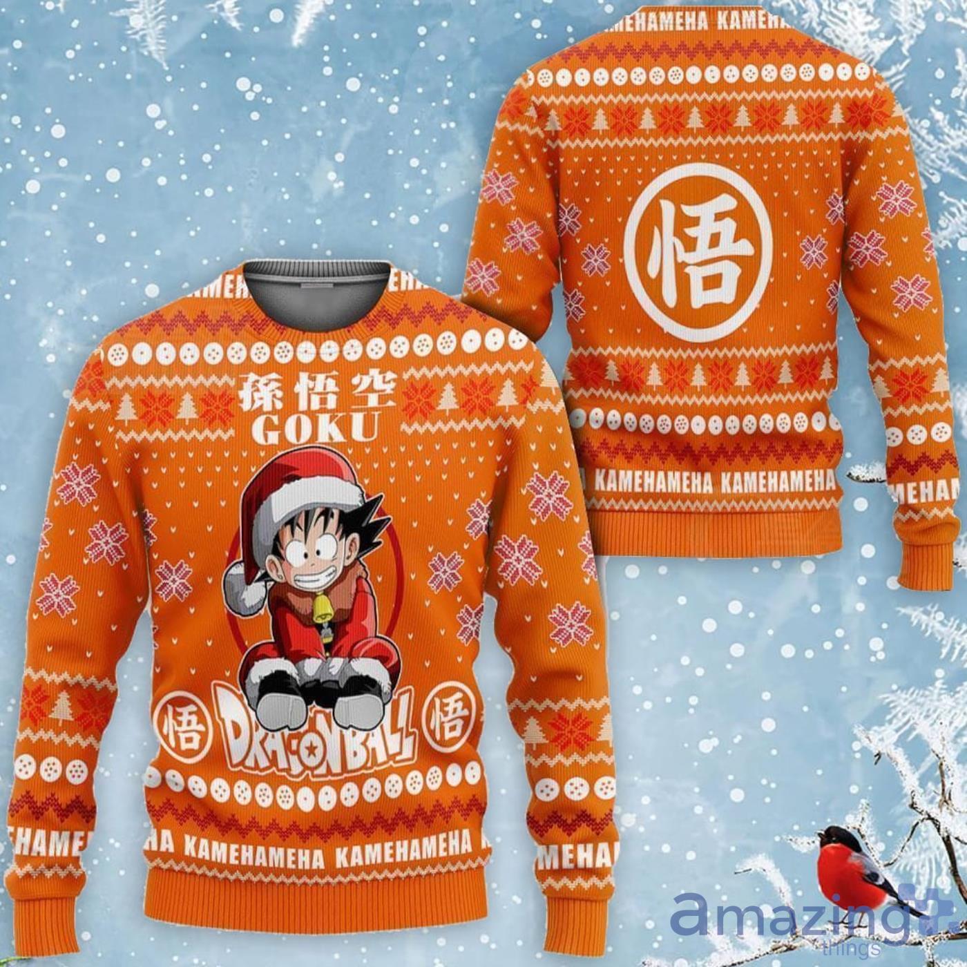 Goku Kid Dragon Ball Anime Ugly Christmas Sweater Product Photo 1