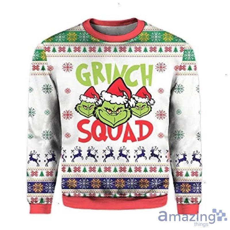 Grinch Squad Christmas Gift Ugly Christmas Sweater Product Photo 1