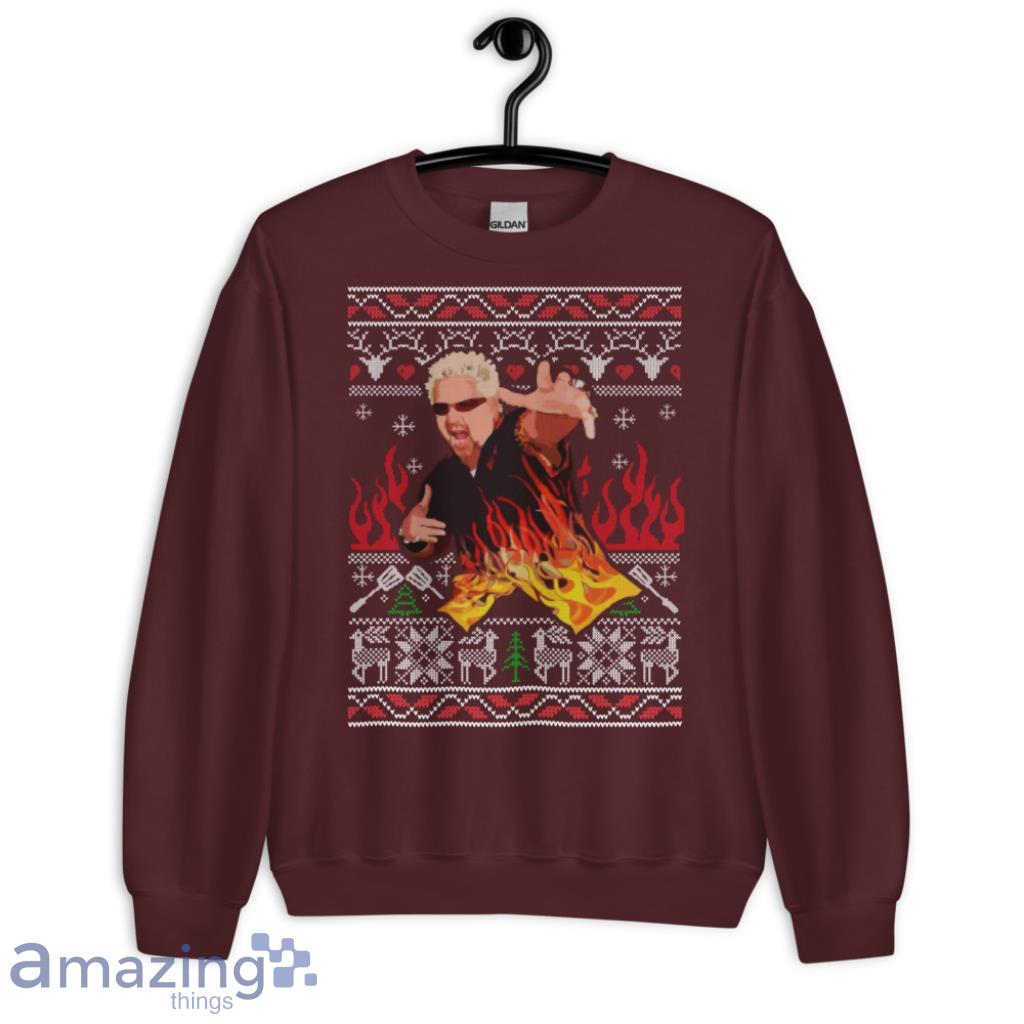 Guy Fieri Christmas Sweatshirt image Guy Fieri Christmas Sweatshirt - G185 Crewneck Sweatshirt-2