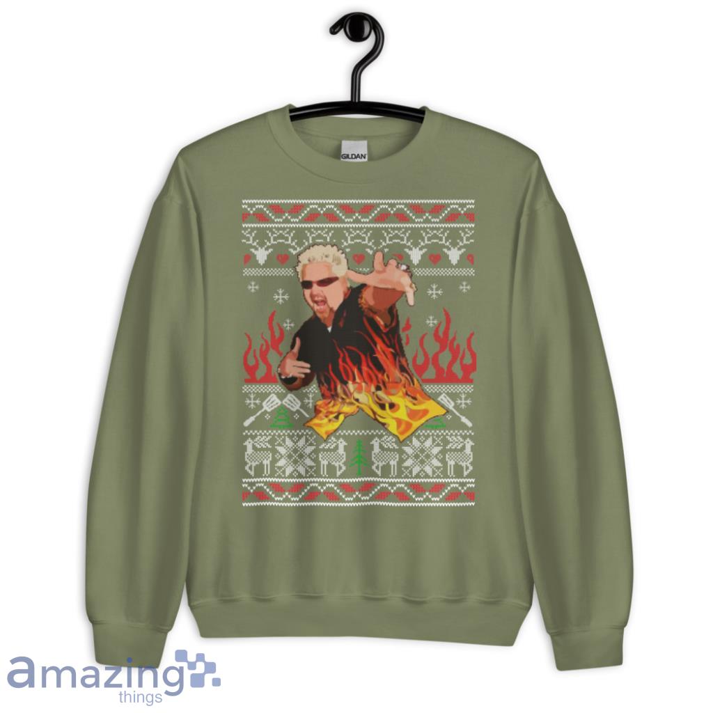Guy Fieri Christmas Sweatshirt image Guy Fieri Christmas Sweatshirt - G185 Crewneck Sweatshirt-3