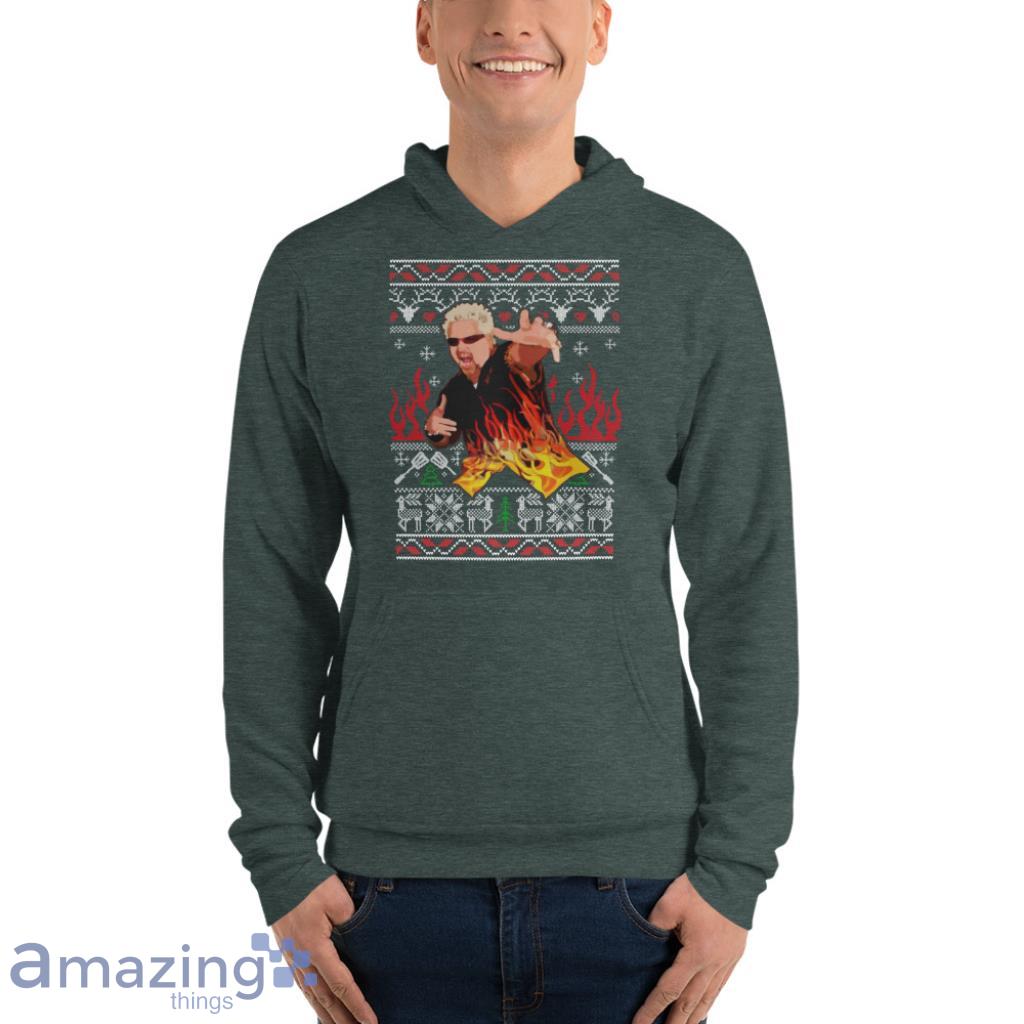 Guy Fieri Christmas Sweatshirt image Guy Fieri Christmas Sweatshirt - Unisex Fleece Pullover Hoodie-1