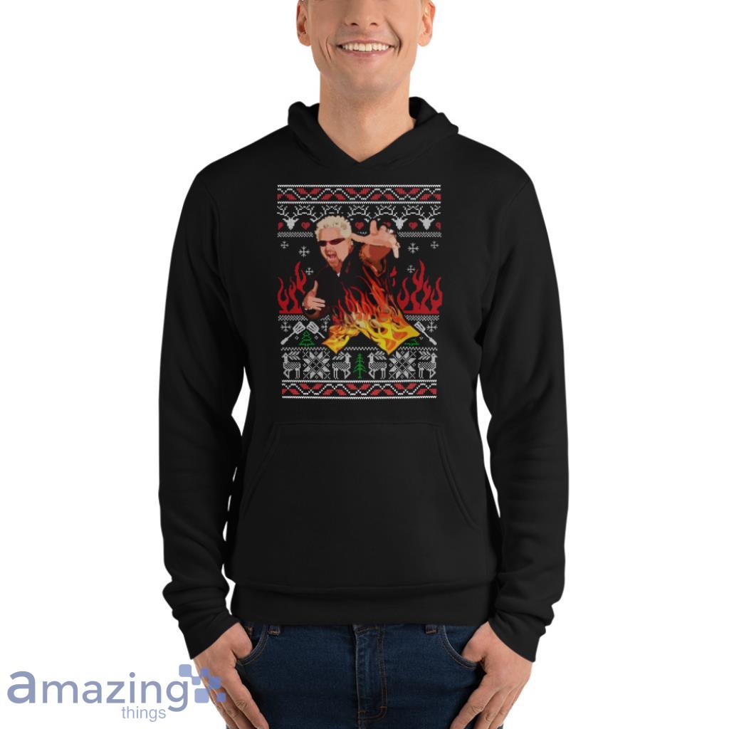 Guy Fieri Christmas Sweatshirt image Guy Fieri Christmas Sweatshirt - Unisex Fleece Pullover Hoodie