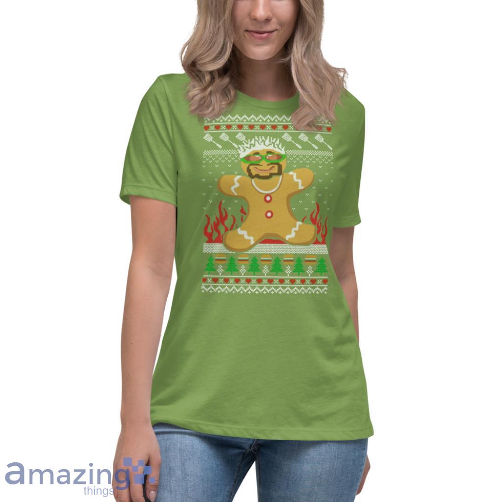Guy Fieri Ugly Christmas Sweatshirt image Guy Fieri Ugly Christmas Sweatshirt - Womens Relaxed Short Sleeve Jersey Tee-1