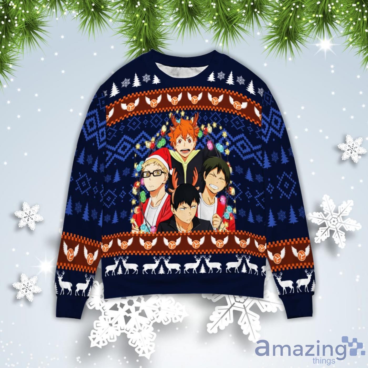 Haikyuu Christmas Gift Ugly Christmas Sweater Product Photo 1