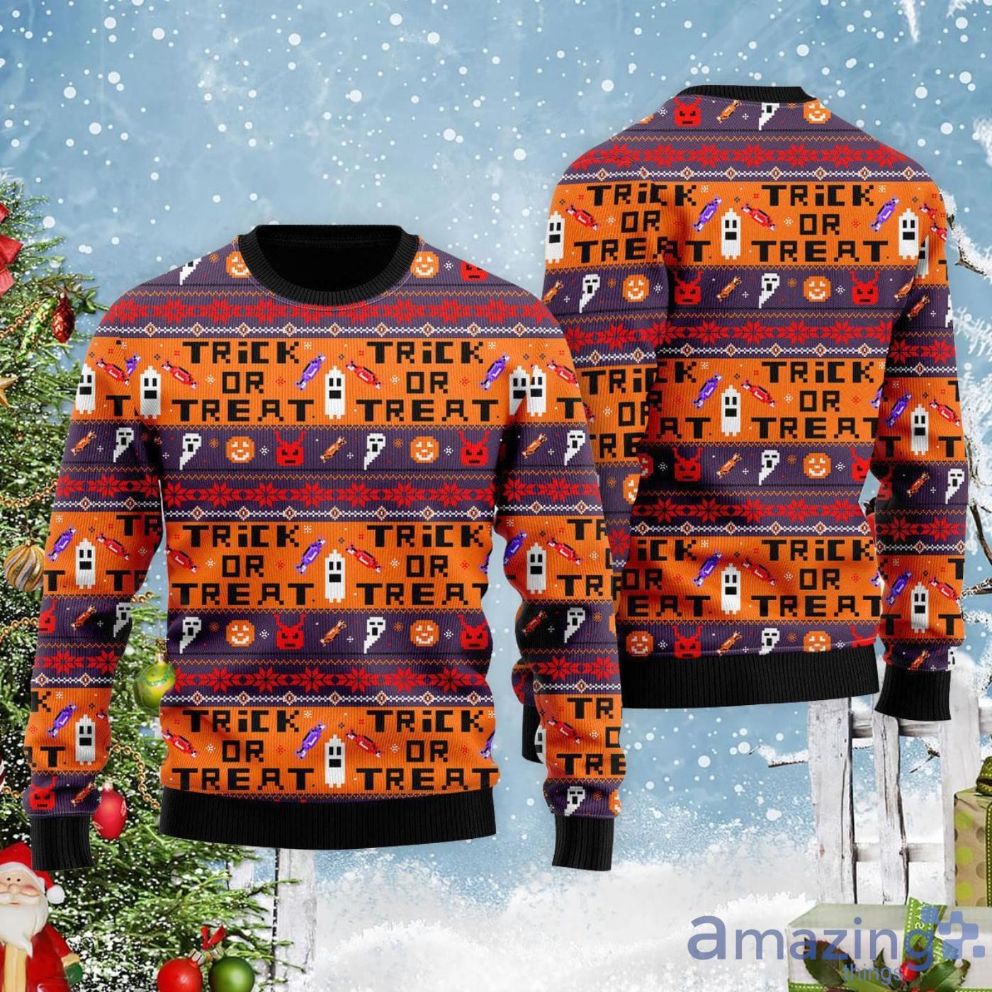 Halloween Trick Or Treat Halloween Gift Ugly Christmas Sweater Product Photo 1