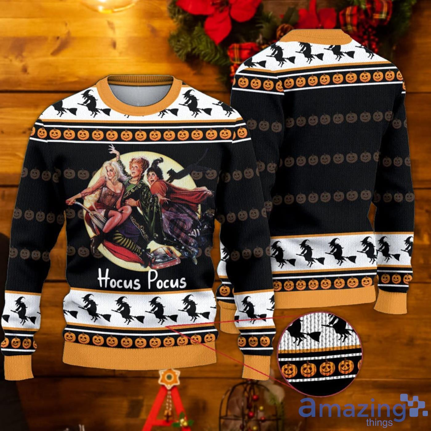 Halloween Vintage Hocus Pocus Sweater Sanderson Sisters Sweater Salem Sweater Product Photo 1