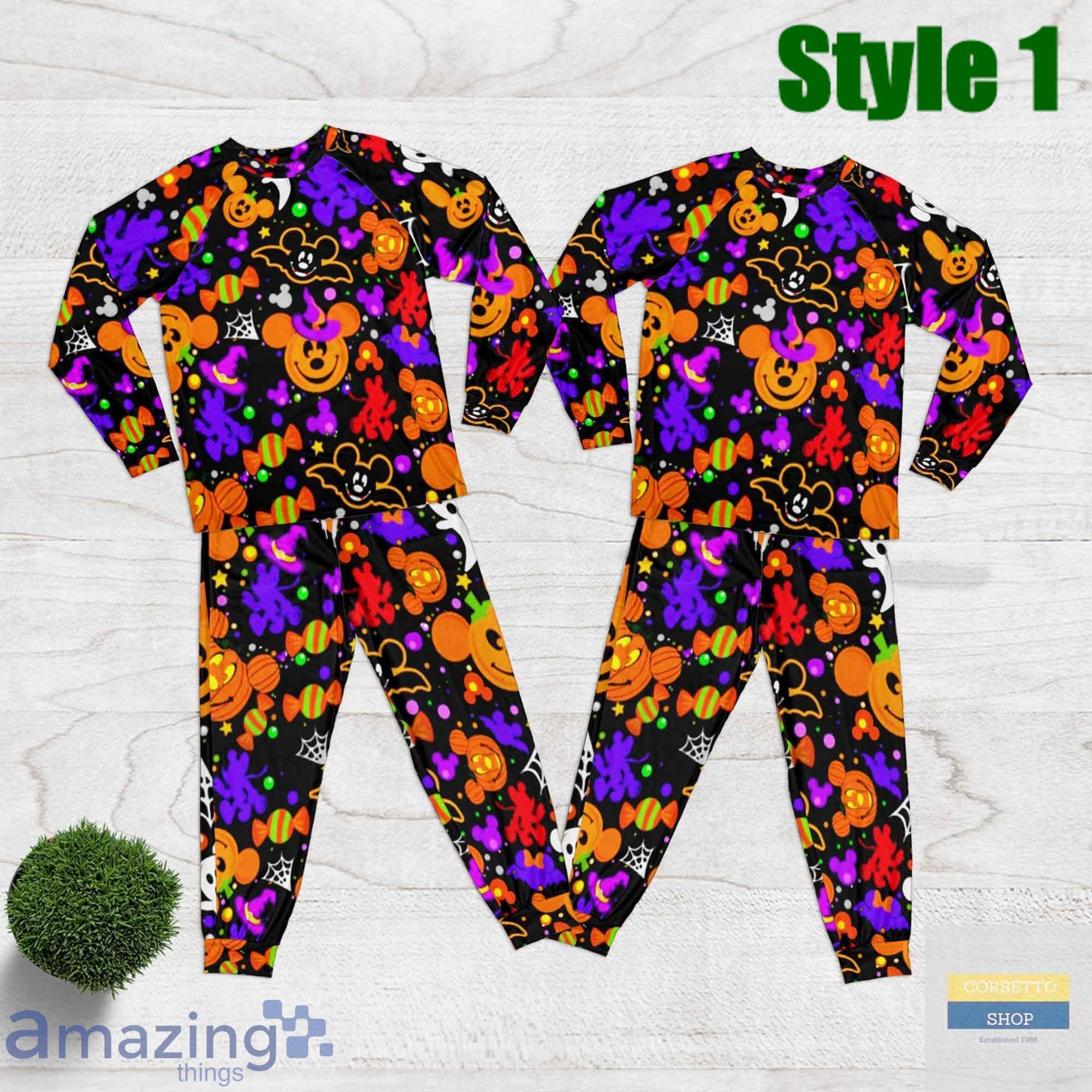 Happy Halloween Mickey Disney Merry Christmas Matching Family Pajamas Product Photo 1