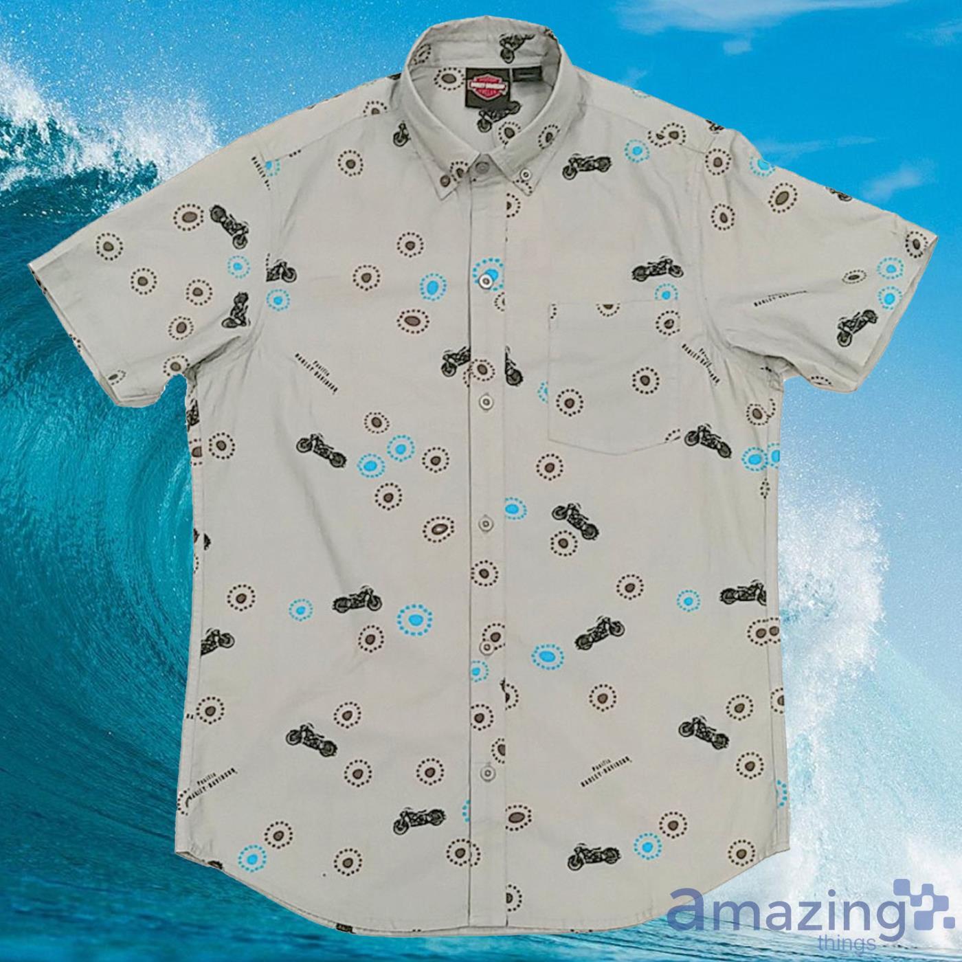 Harley-Davidson Icons Pattern Hawaiian Shirt Product Photo 1