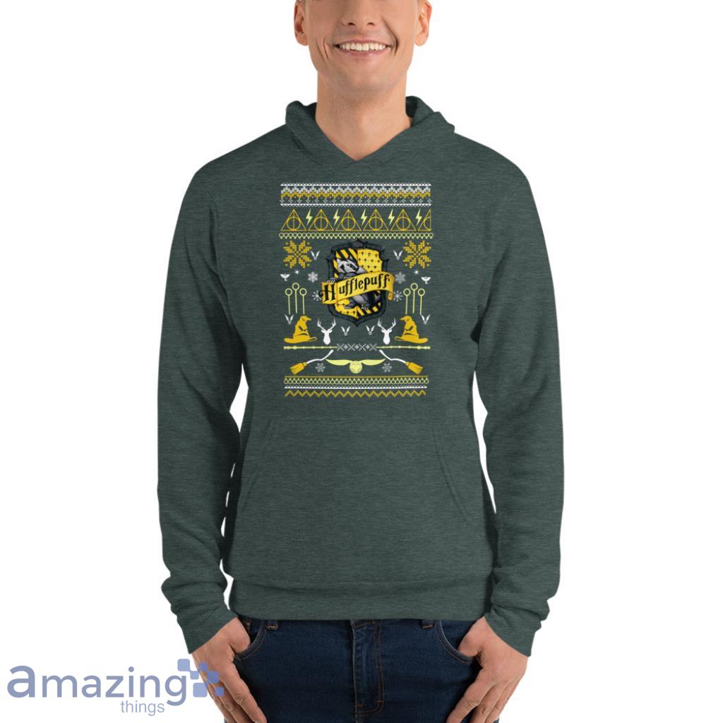 Harry Potter Hufflepuff Ugly Christmas Shirt image Harry Potter Hufflepuff Ugly Christmas Shirt - Unisex Fleece Pullover Hoodie-1