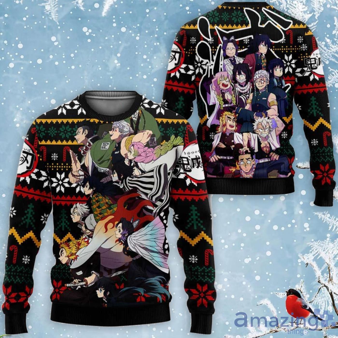 Hashira Team Custom Anime Kimetsu Ugly Christmas Sweater Product Photo 1
