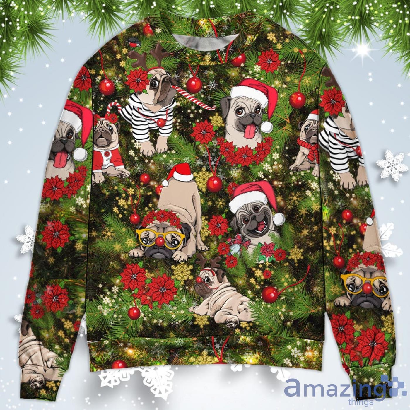 Have Yourself A Merry Little Pugmas Christmas Sweatshirt Sweater Product Photo 1