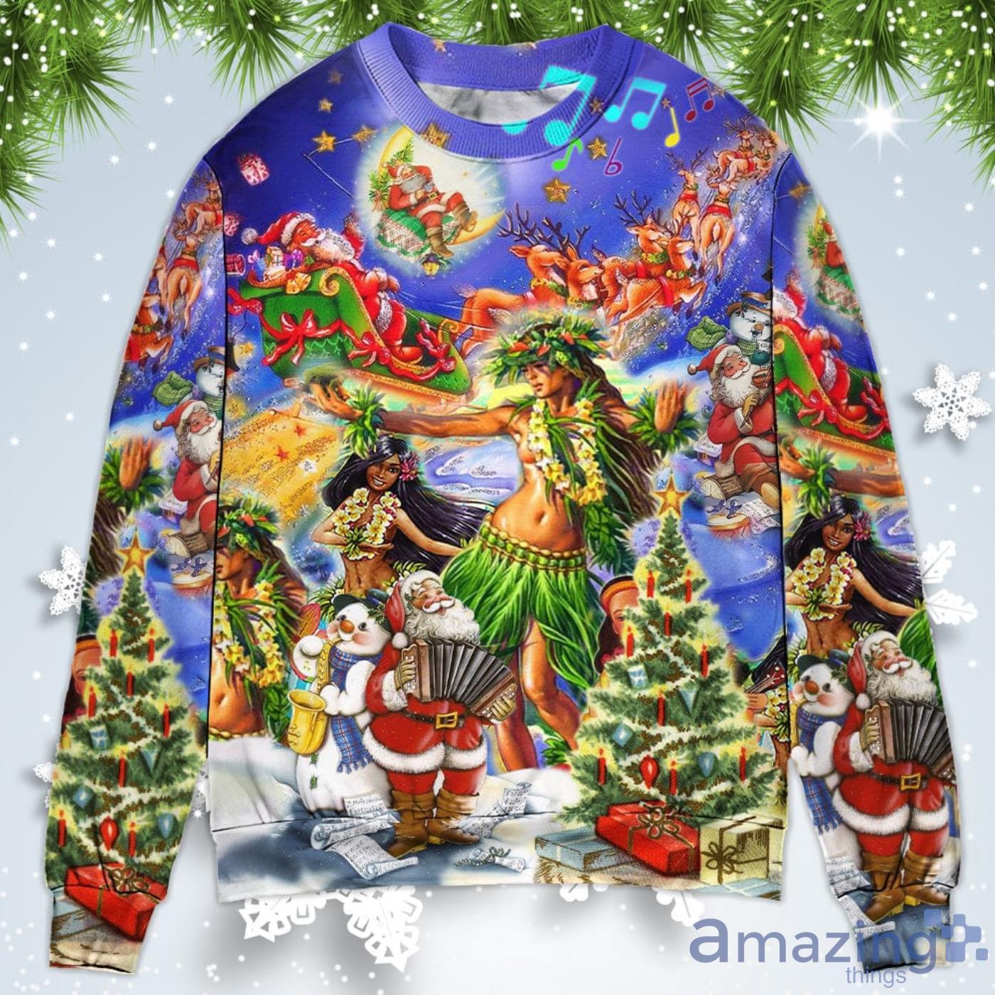Hawaii The Aloha Merry Christmas Sweatshirt Sweater Product Photo 1