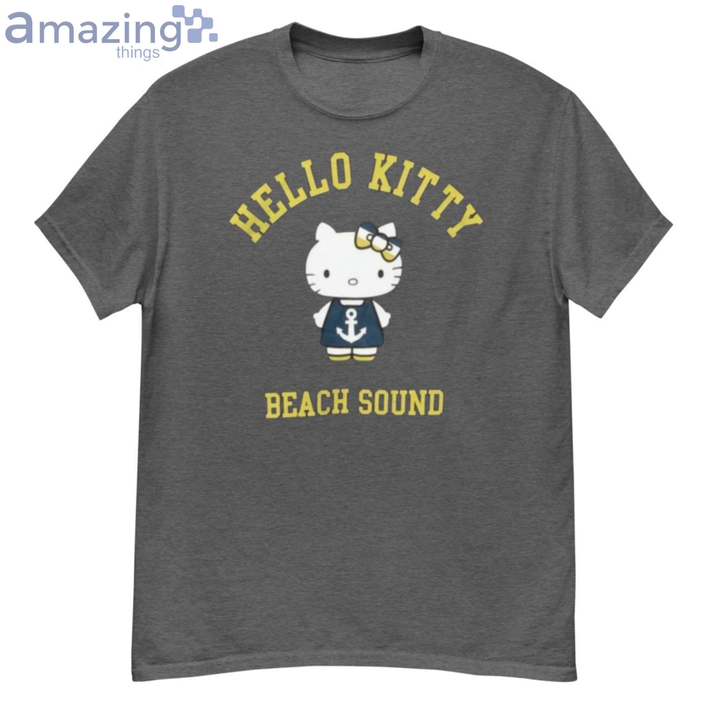 Hello Kitty Collab Beach Sound Cartoon T-shirt - G500 Men’s Classic T-Shirt-1