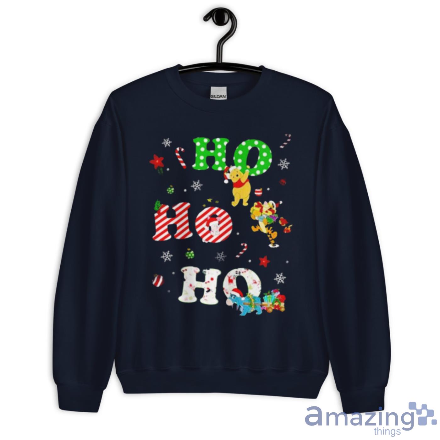 Ho Ho Ho Pooh And Friends Christmas Shirt image Ho Ho Ho Pooh And Friends Christmas Shirt - Unisex Crewneck Sweatshirt-1