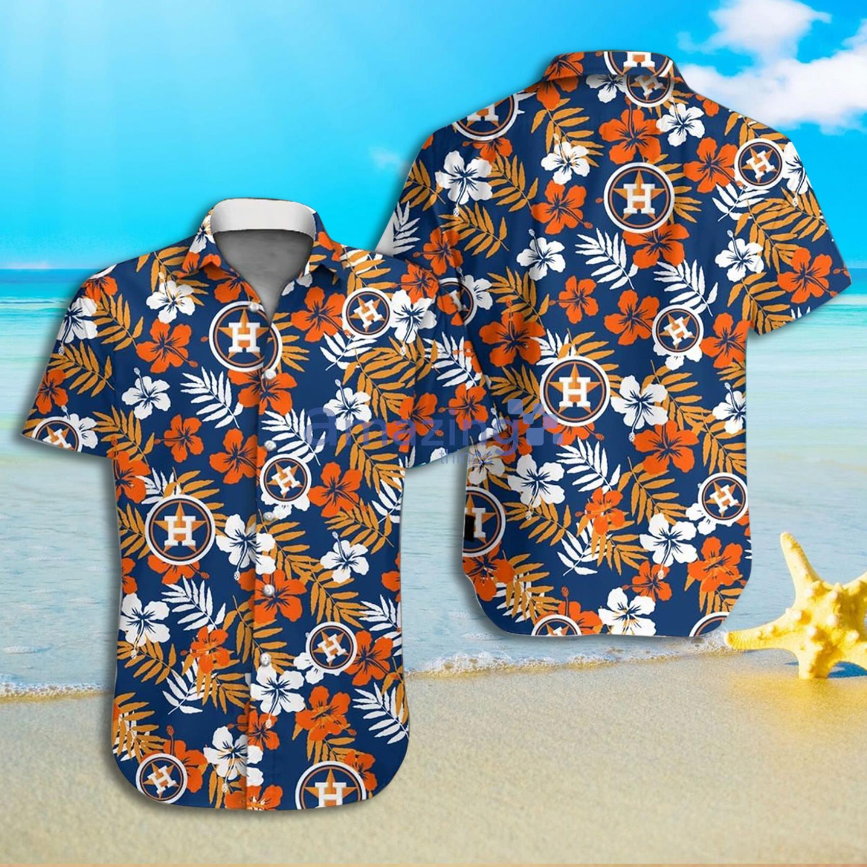 Houston Astros Habicus Tropical Print Hawaiian Shirt Product Photo 1