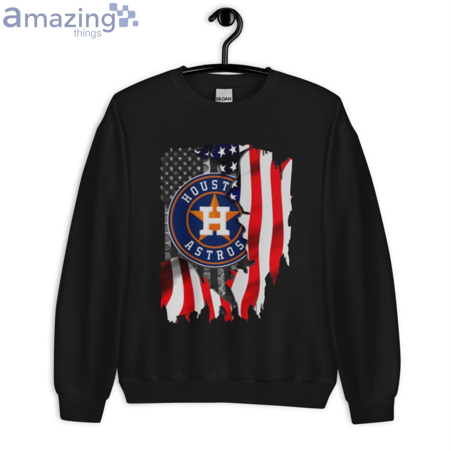 Houston Astros T-Shirt USA Flag Astros Gift - Personalized Gifts