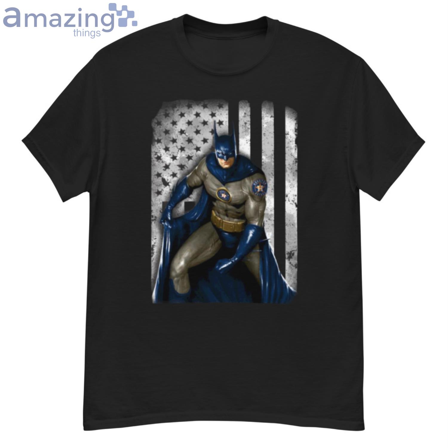 Houston Astros MLB Baseball Batman DC American Flag Shirt