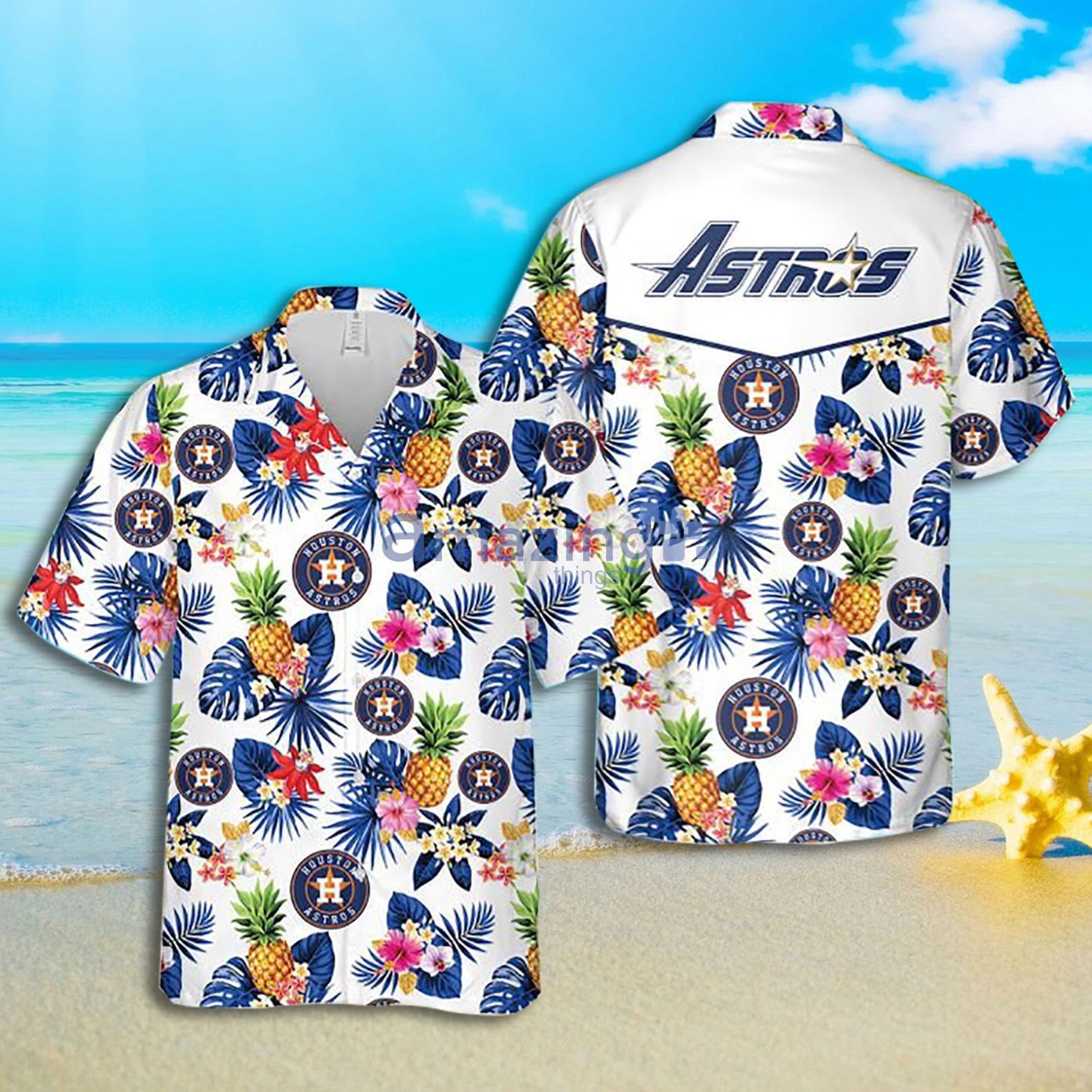 Houston Astros Pineapple Tropical Pattern Hawaiian Shirt