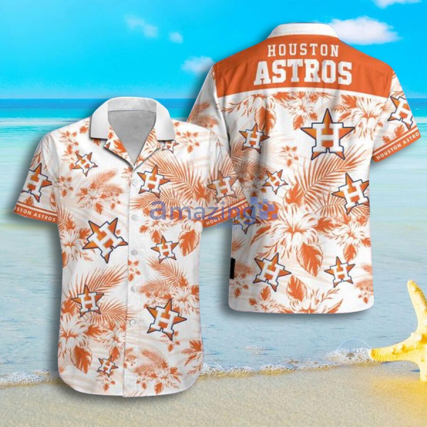 Houston Astros Tropical Flower Hawaiian Shirt