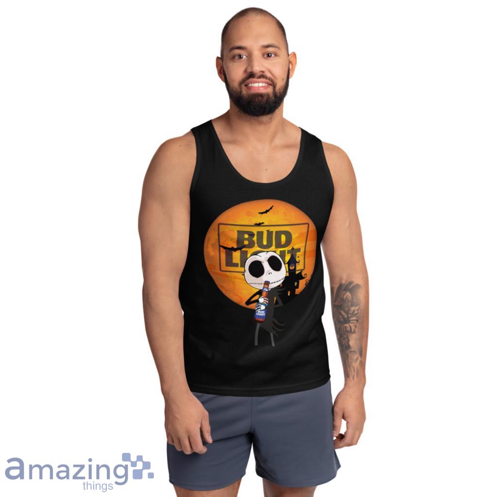 Jack Skellington Hold Bud Light Beer Halloween Shirt image Jack Skellington Hold Bud Light Beer Halloween Shirt - Ultra Cotton Tank Top