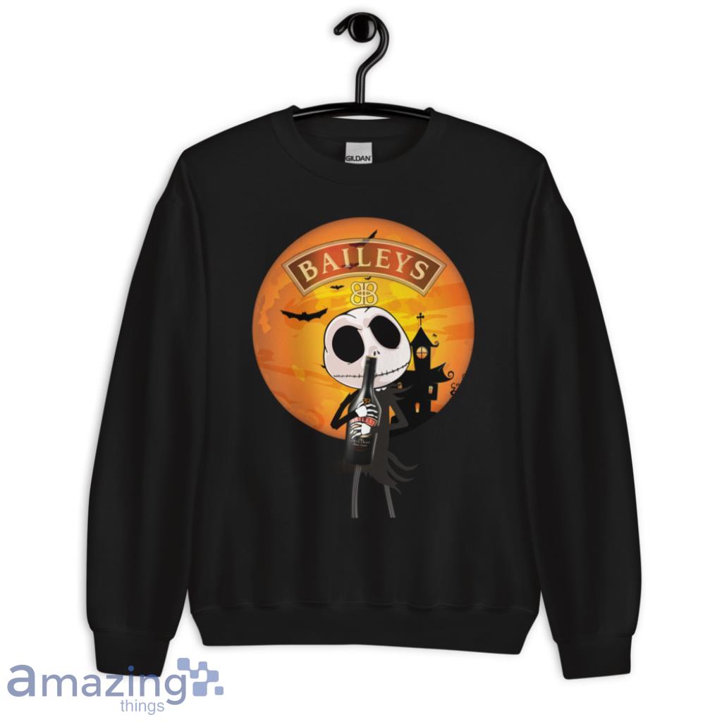 Jack Skellington Hug Liqueur Coffee Aguardiente Baileys Irish Cream Halloween Shirt image Jack Skellington Hug Liqueur Coffee Aguardiente Baileys Irish Cream Halloween Shirt - Unisex Crewneck Sweatshirt