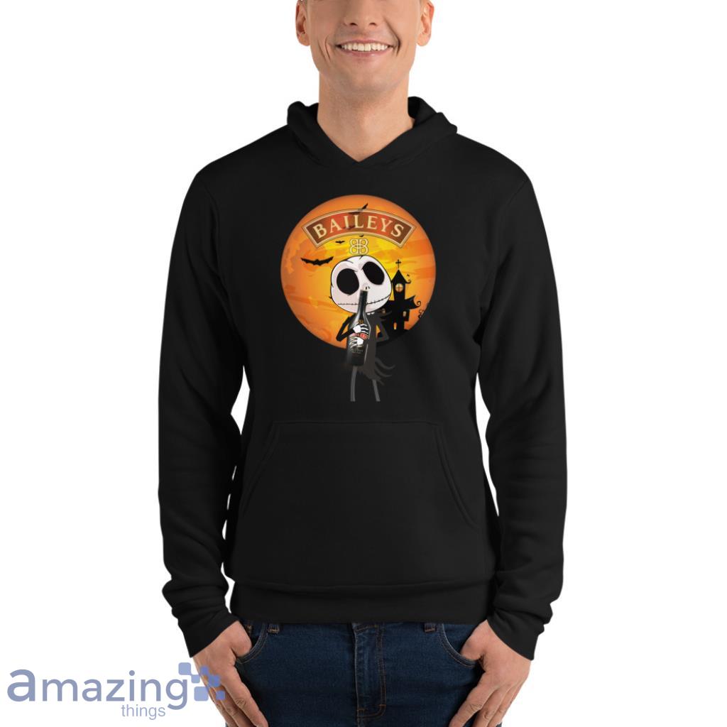 Jack Skellington Hug Liqueur Coffee Aguardiente Baileys Irish Cream Halloween Shirt image Jack Skellington Hug Liqueur Coffee Aguardiente Baileys Irish Cream Halloween Shirt - Unisex Fleece Pullover Hoodie
