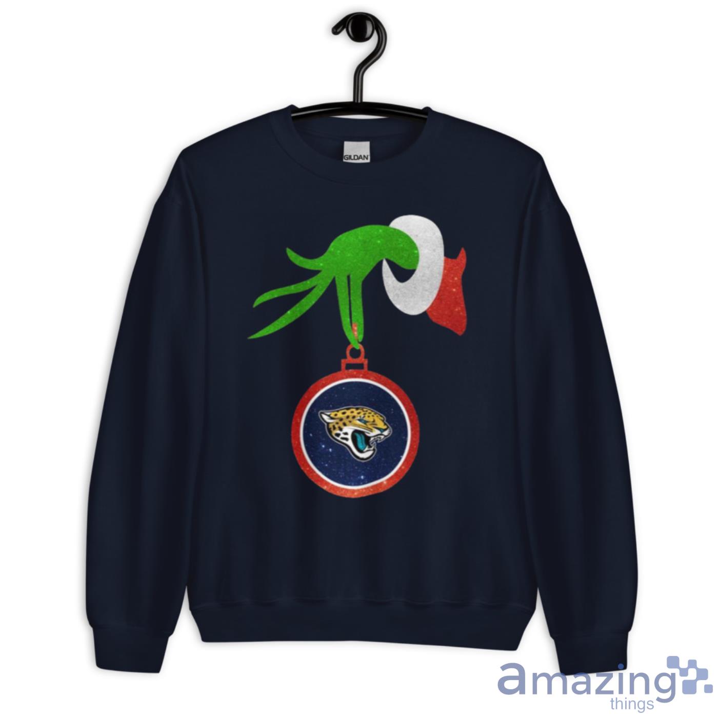 Jacksonville Jaguars Grinch Merry Christmas NFL FootballShirt image Jacksonville Jaguars Grinch Merry Christmas NFL FootballShirt - Unisex Crewneck Sweatshirt-1