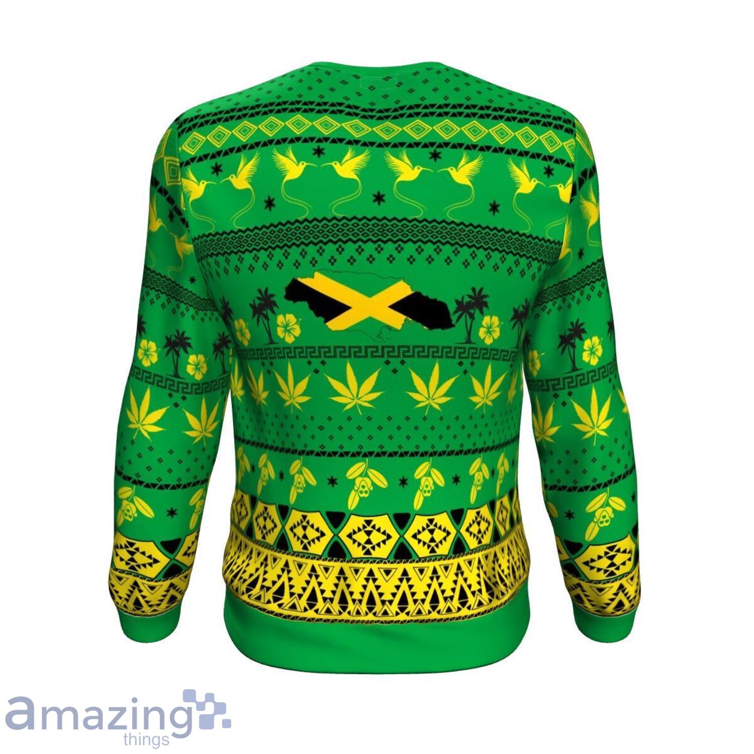 Jamaica Green All Ober Print 3D Ugly Sweater image Jamaica Green All Ober Print 3D Ugly Sweater Product Photo 2