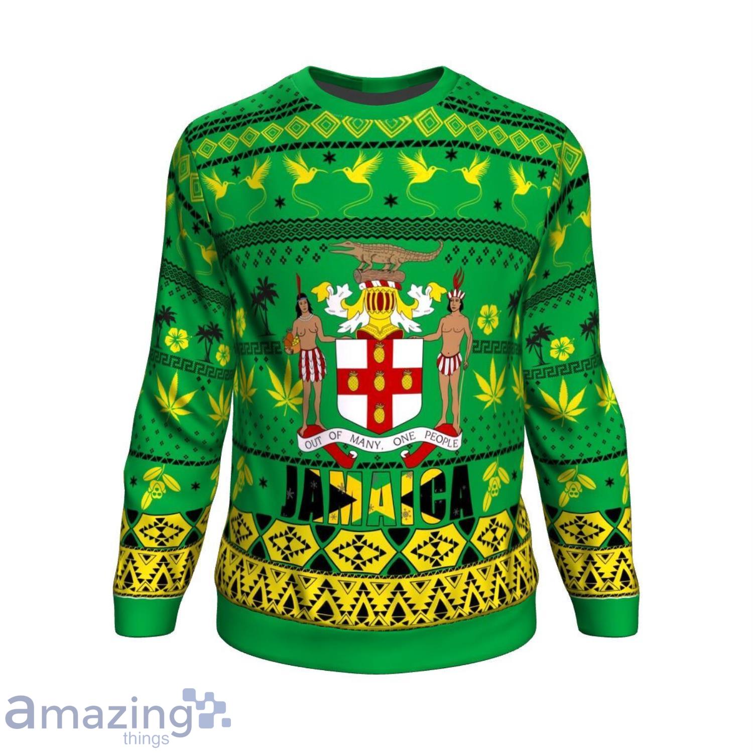 Jamaica Green All Ober Print 3D Ugly Sweater Product Photo 1 Jamaica Green All Ober Print 3D Ugly Sweater Product Photo 1