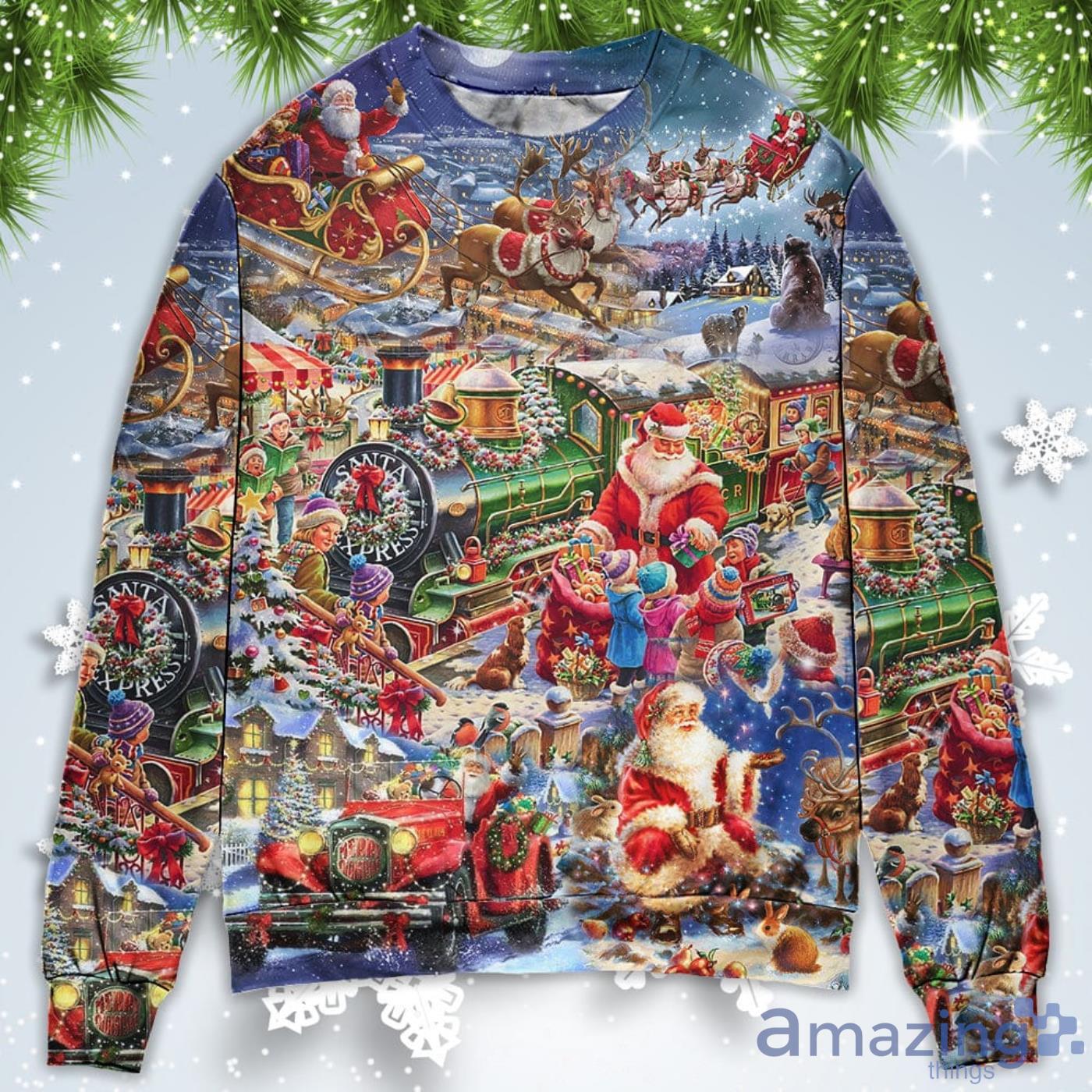 Joy Love Peace Family Laughter Christmas Sweatshirt Sweater Product Photo 1