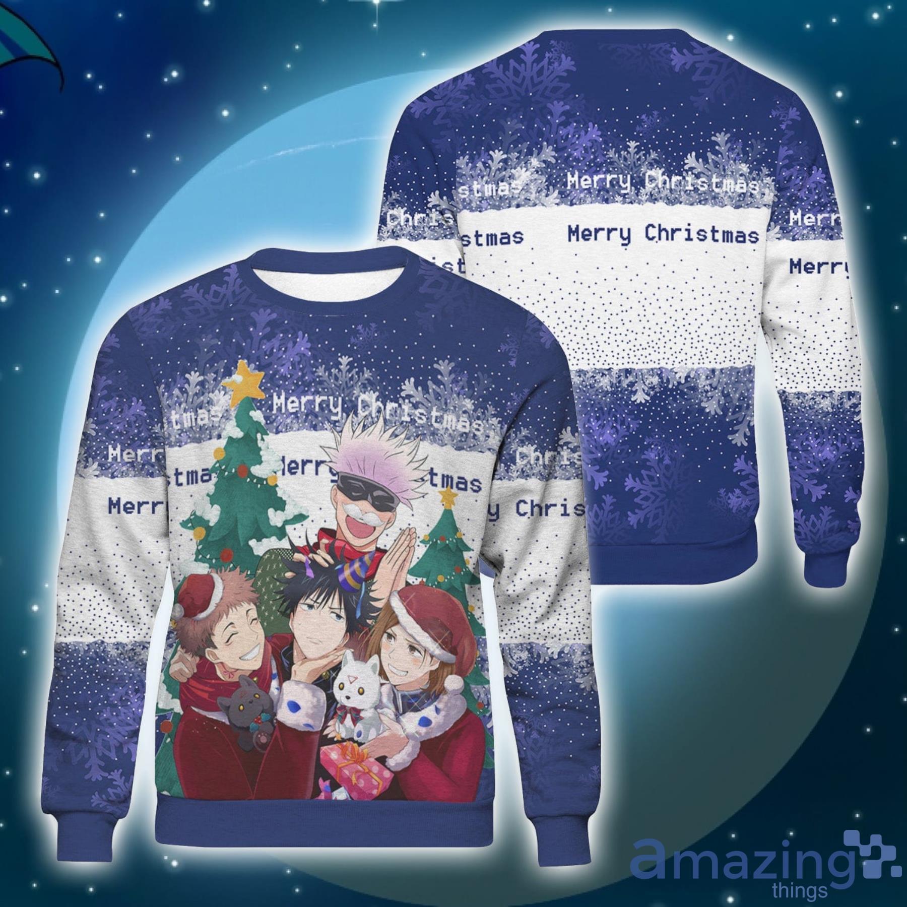 Jujutsu Kaisen Anime Lover Christmas Sweater Sweatshirt Product Photo 1 Jujutsu Kaisen Anime Lover Christmas Sweater Sweatshirt Product Photo 1