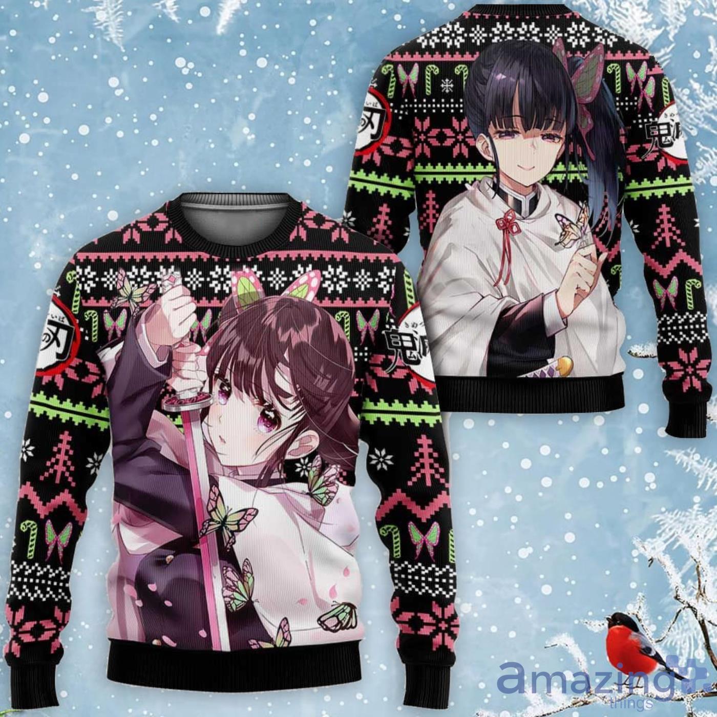 Kanao Custom Anime Kimetsu Ugly Christmas Sweater Product Photo 1