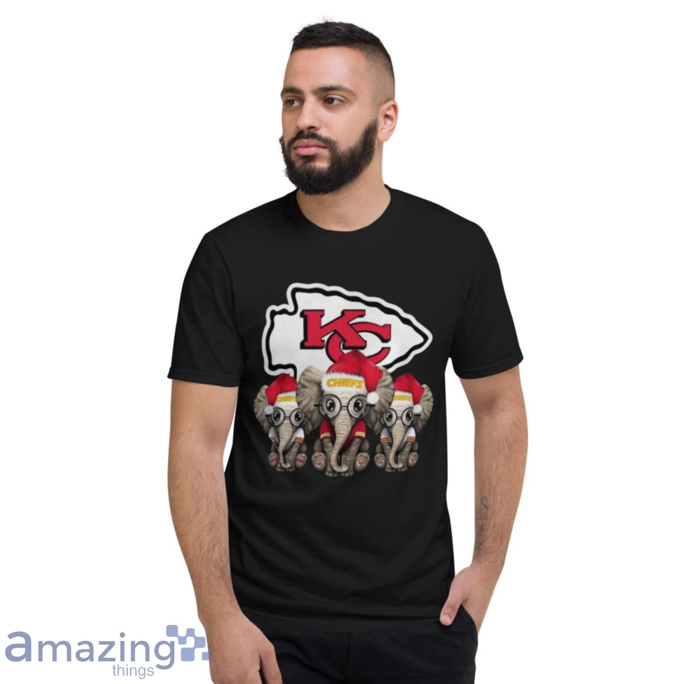 Awesome Cute Kansas City Chiefs Elephant Christmas Shirt - Daintytee