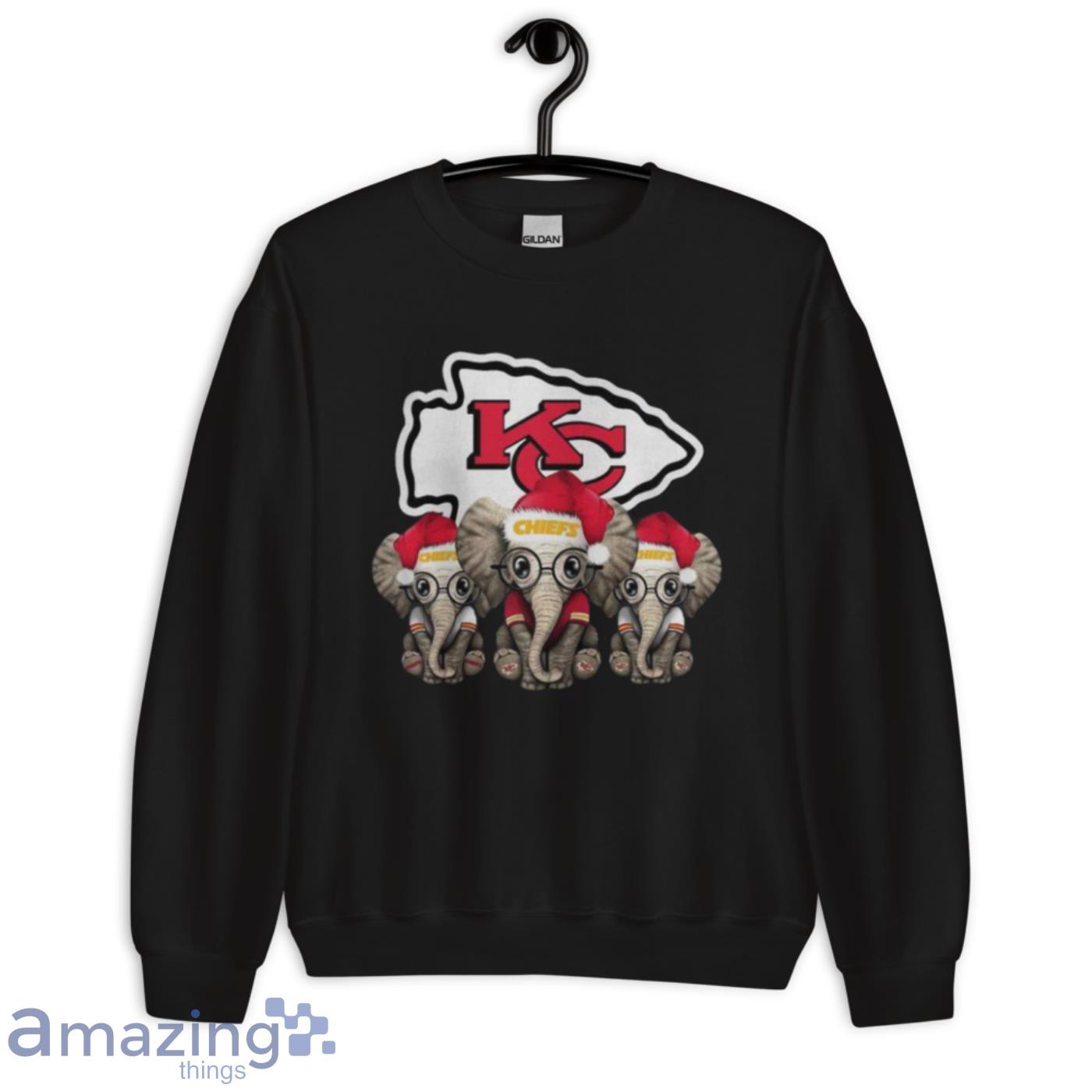 Awesome Cute Kansas City Chiefs Elephant Christmas Shirt - Daintytee